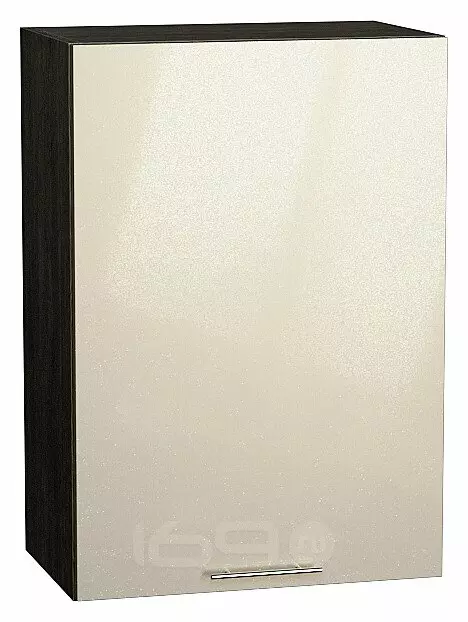 Шкаф верхний с 1-ой дверцей Валерия-М Бежевый металлик Graphite 716*500*318