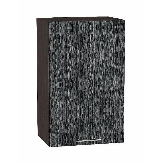 Шкаф верхний с 1-ой дверцей Валерия-М Черный металлик дождь Graphite 920*450*318