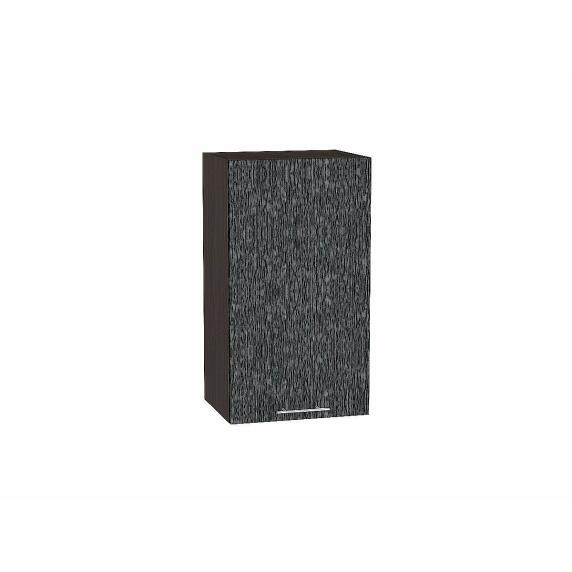 Шкаф верхний с 1-ой дверцей Валерия-М Черный металлик дождь Graphite 920*400*318
