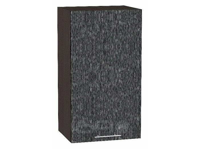 Шкаф верхний с 1-ой дверцей Валерия-М Черный металлик дождь Graphite 920*400*318