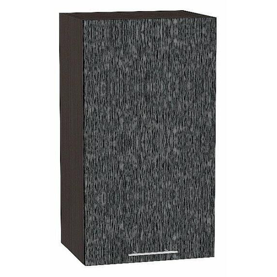 Шкаф верхний с 1-ой дверцей Валерия-М Черный металлик дождь Graphite 920*400*318