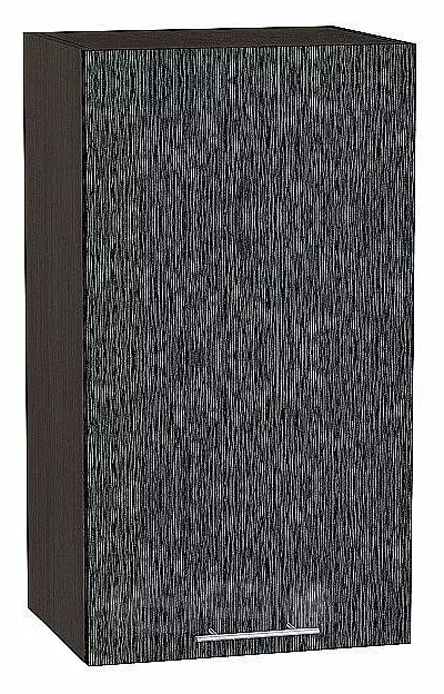 Шкаф верхний с 1-ой дверцей Валерия-М Черный металлик дождь Graphite 920*400*318