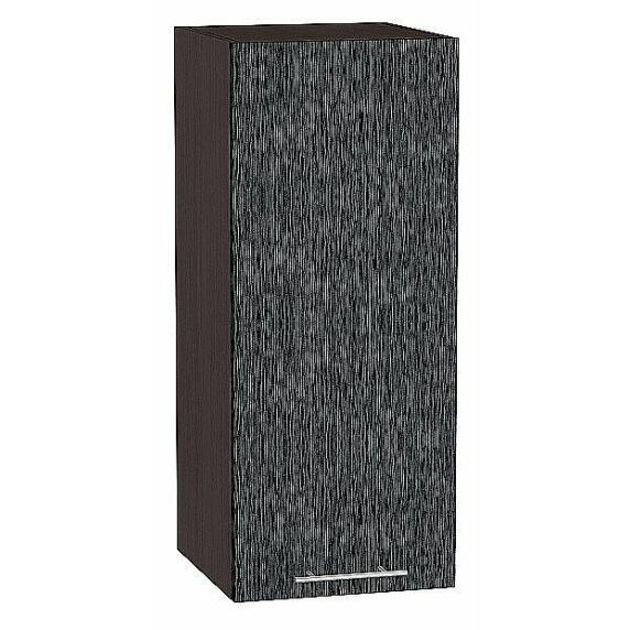 Шкаф верхний с 1-ой дверцей Валерия-М Черный металлик дождь Graphite 920*300*318