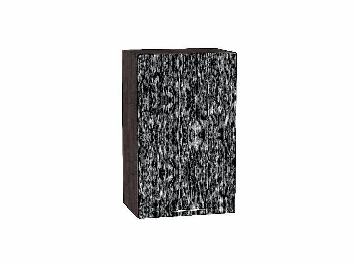 Шкаф верхний с 1-ой дверцей Валерия-М Черный металлик дождь Graphite