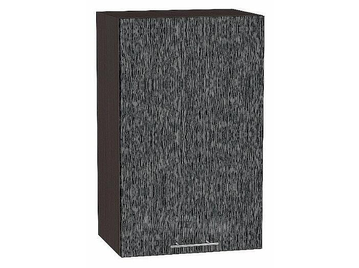 Шкаф верхний с 1-ой дверцей Валерия-М Черный металлик дождь Graphite 716*450*318