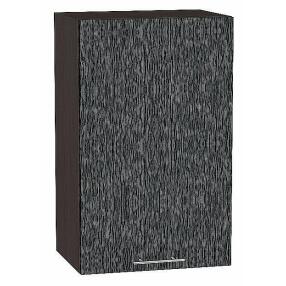 Шкаф верхний с 1-ой дверцей Валерия-М Черный металлик дождь Graphite 716*450*318