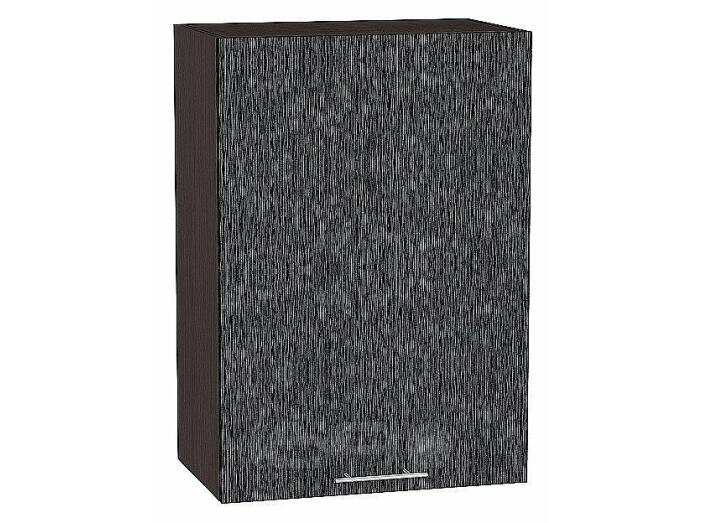 Шкаф верхний с 1-ой дверцей Валерия-М Черный металлик дождь Graphite 716*500*318