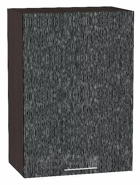 Шкаф верхний с 1-ой дверцей Валерия-М Черный металлик дождь Graphite 716*500*318