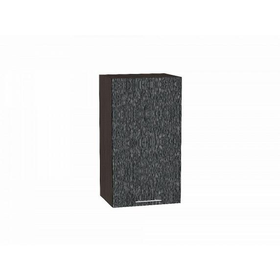 Шкаф верхний с 1-ой дверцей Валерия-М Черный металлик дождь Graphite 716*400*318