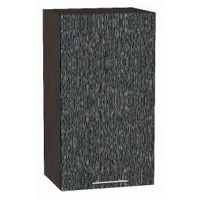 Шкаф верхний с 1-ой дверцей Валерия-М Черный металлик дождь Graphite 716*400*318