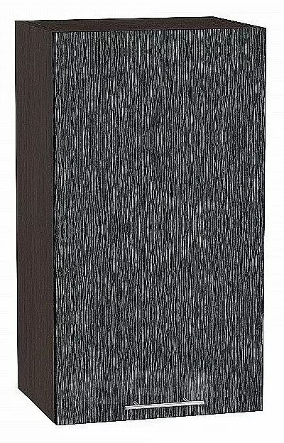 Шкаф верхний с 1-ой дверцей Валерия-М Черный металлик дождь Graphite 716*400*318