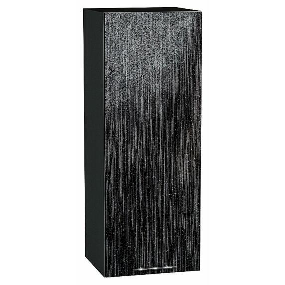 Шкаф верхний с 1-ой дверцей Валерия-М Черный металлик дождь Graphite 920*350*318