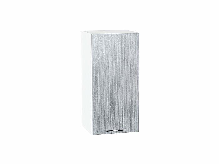 Шкаф верхний с 1-ой дверцей Валерия-М Серый металлик дождь светлый Белый 716*350*318