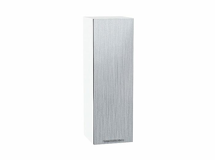 Шкаф верхний с 1-ой дверцей Валерия-М Серый металлик дождь светлый Белый 920*300*318
