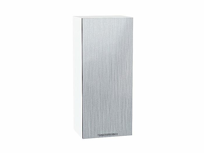 Шкаф верхний с 1-ой дверцей Валерия-М Серый металлик дождь светлый Белый 920*400*318