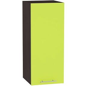 Шкаф верхний с 1-ой дверцей Валерия-М В 300 Лайм глянец-Венге