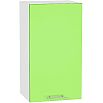 Шкаф верхний с 1-ой дверцей Валерия-М В 409 Салатовый глянец-Белый