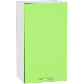 Шкаф верхний с 1-ой дверцей Валерия-М В 409 Салатовый глянец-Белый