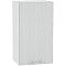 Шкаф верхний с 1-ой дверцей Валерия-М В 409 Серый металлик дождь светлый-Белый