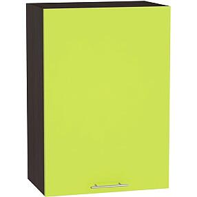 Шкаф верхний с 1-ой дверцей Валерия-М В 500 Лайм глянец-Венге
