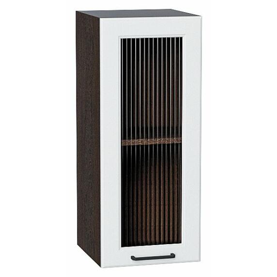 Шкаф верхний с 1-ой остекленной дверцей Барселона Белый Graphite 716*300*324