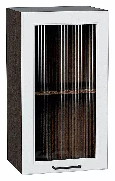 Шкаф верхний с 1-ой остекленной дверцей Барселона Белый Graphite 716*400*324