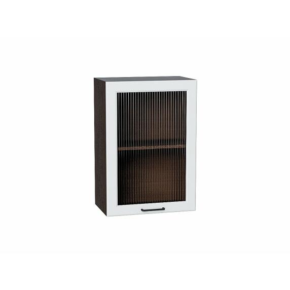Шкаф верхний с 1-ой остекленной дверцей Барселона Белый Graphite 716*500*324