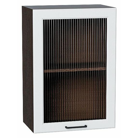 Шкаф верхний с 1-ой остекленной дверцей Барселона Белый Graphite 716*500*324