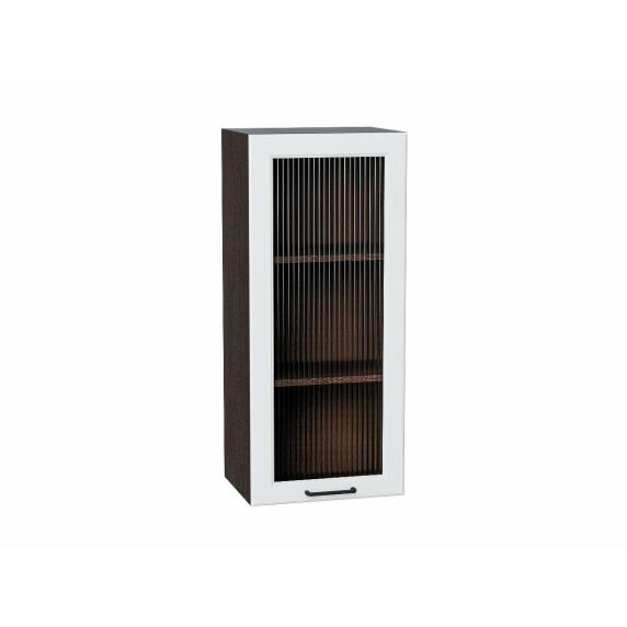 Шкаф верхний с 1-ой остекленной дверцей Барселона Белый Graphite 920*400*324