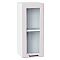 Шкаф верхний с 1-ой остекленной дверцей Барселона Кашемир Белый 716*300*324