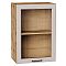 Шкаф верхний с 1-ой остекленной дверцей Барселона Кашемир Дуб Вотан 716*500*324