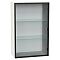 Шкаф верхний с 1-ой остекленной дверцей Черный/Белый Полки Стекло 920*600*322