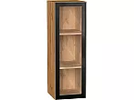 Шкаф верхний с 1-ой остекленной дверцей Эйр Black Silk/Дуб Вотан 920*300*320