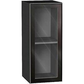 Шкаф верхний с 1-ой остекленной дверцей Эйр Black Silk/Graphite 716*300*320