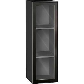Шкаф верхний с 1-ой остекленной дверцей Эйр Black Silk/Graphite 920*300*320