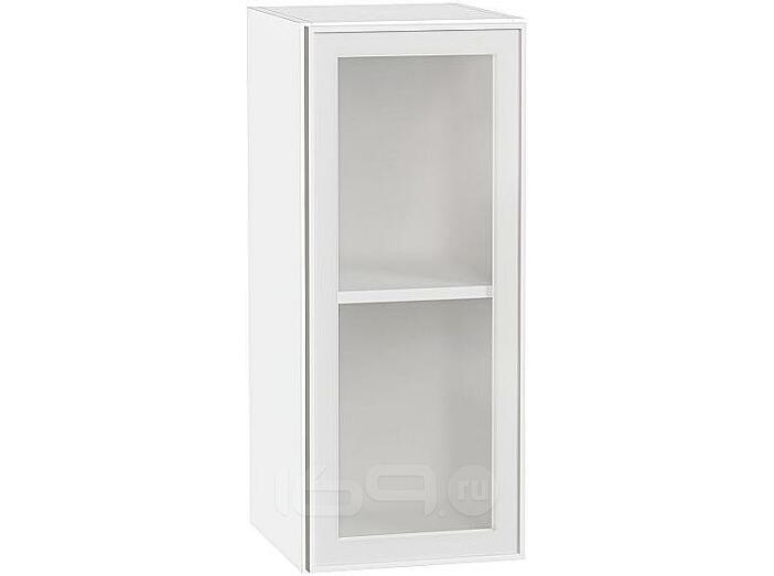 Шкаф верхний с 1-ой остекленной дверцей Эйр White Silk/Белый 716*300*320
