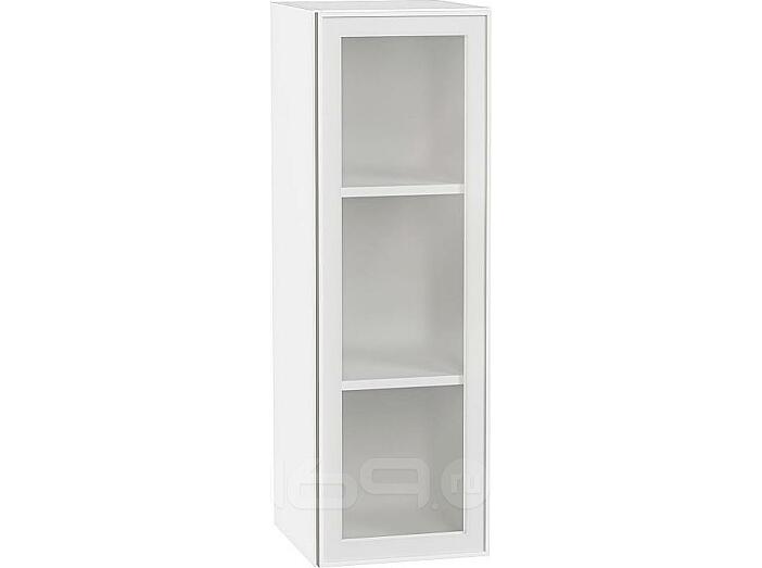 Шкаф верхний с 1-ой остекленной дверцей Эйр White Silk/Белый 920*300*320