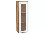 Шкаф верхний с 1-ой остекленной дверцей Флэт Плюс White In 2S/Дуб Вотан 920*300*318