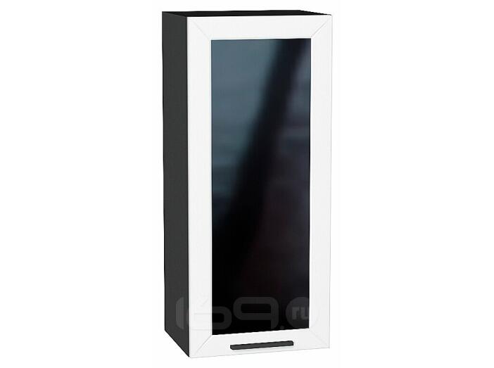 Шкаф верхний с 1-ой остекленной дверцей Глетчер Айленд Силк Graphite 920*400*318