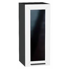 Шкаф верхний с 1-ой остекленной дверцей Глетчер Айленд Силк Graphite 716*300*318
