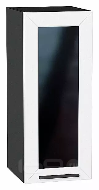 Шкаф верхний с 1-ой остекленной дверцей Глетчер Айленд Силк Graphite 716*300*318