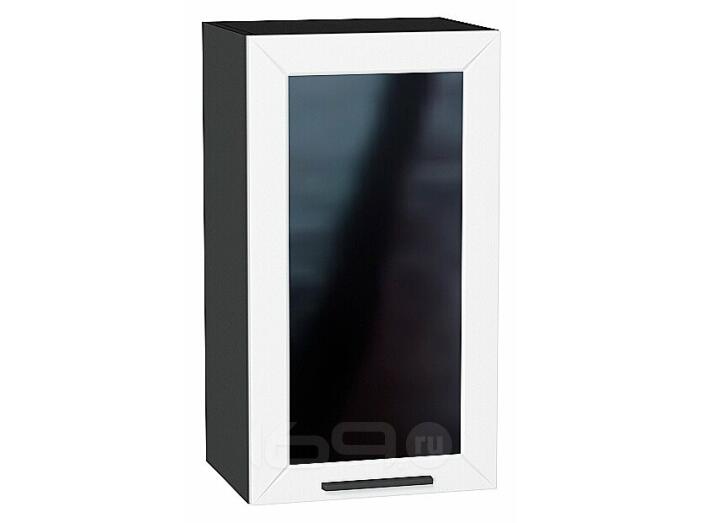 Шкаф верхний с 1-ой остекленной дверцей Глетчер Айленд Силк Graphite 716*400*318