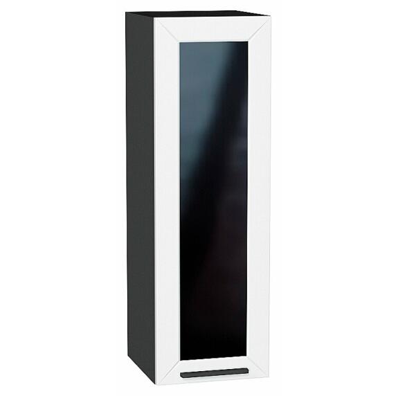 Шкаф верхний с 1-ой остекленной дверцей Глетчер Айленд Силк Graphite 920*300*318