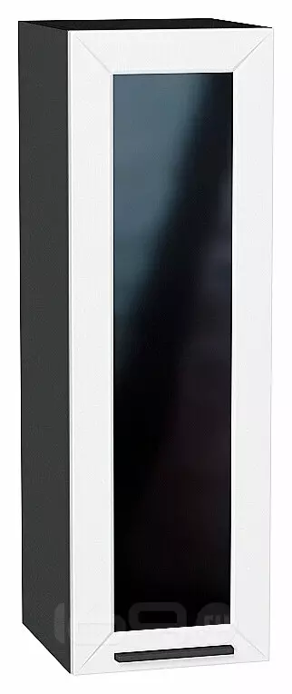 Шкаф верхний с 1-ой остекленной дверцей Глетчер Айленд Силк Graphite 920*300*318