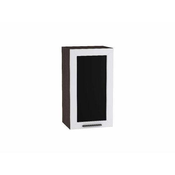 Шкаф верхний с 1-ой остекленной дверцей Глетчер Гейнсборо Силк Graphite 920*400*318