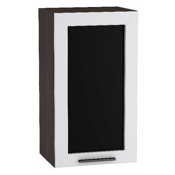 Шкаф верхний с 1-ой остекленной дверцей Глетчер Гейнсборо Силк Graphite 920*400*318