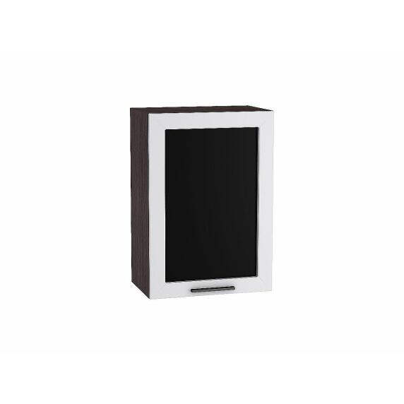 Шкаф верхний с 1-ой остекленной дверцей Глетчер Гейнсборо Силк Graphite 920*500*318