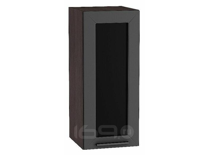 Шкаф верхний с 1-ой остекленной дверцей Глетчер Маренго Силк Graphite 920*300*318