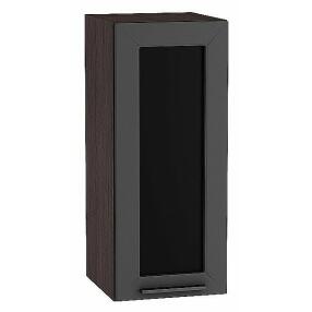 Шкаф верхний с 1-ой остекленной дверцей Глетчер Маренго Силк Graphite 920*300*318