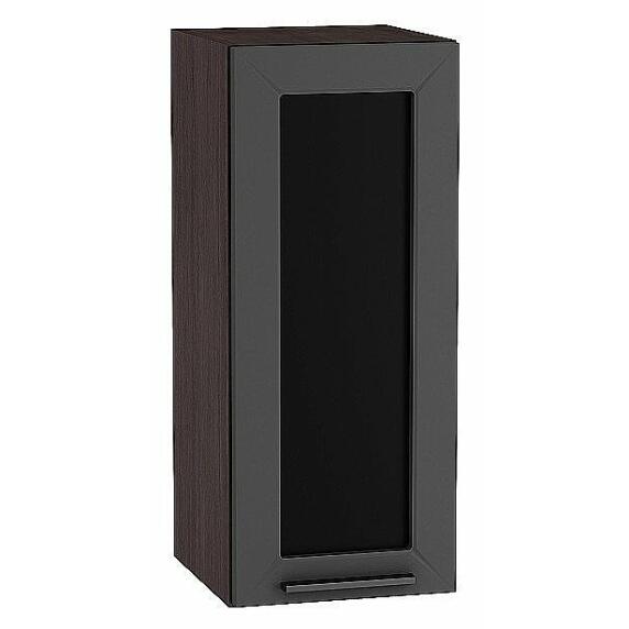 Шкаф верхний с 1-ой остекленной дверцей Глетчер Маренго Силк Graphite 920*300*318